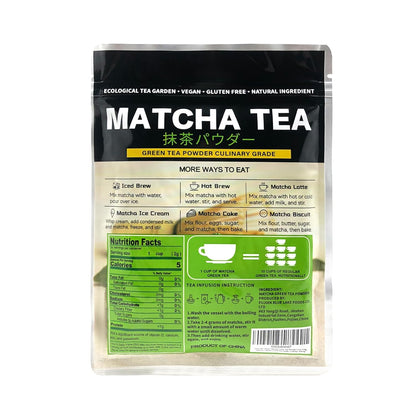 TIAN HU SHAN Matcha Green Tea Powder 3.5oz/100g, Pure Matcha Powder Culinary Grade Unsweetened for Lattes, Cooking, Baking, Vegan 100% Natural （Package May Vary)
