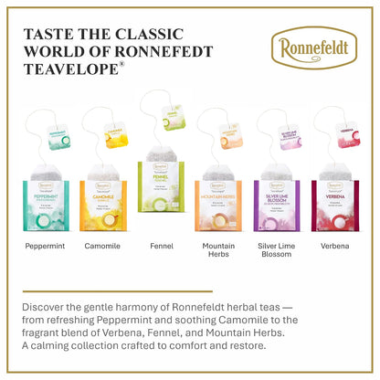 Ronnefeldt Teavelope Fennel Herbal Tea Bags, Caffeine Free, 25 Ct