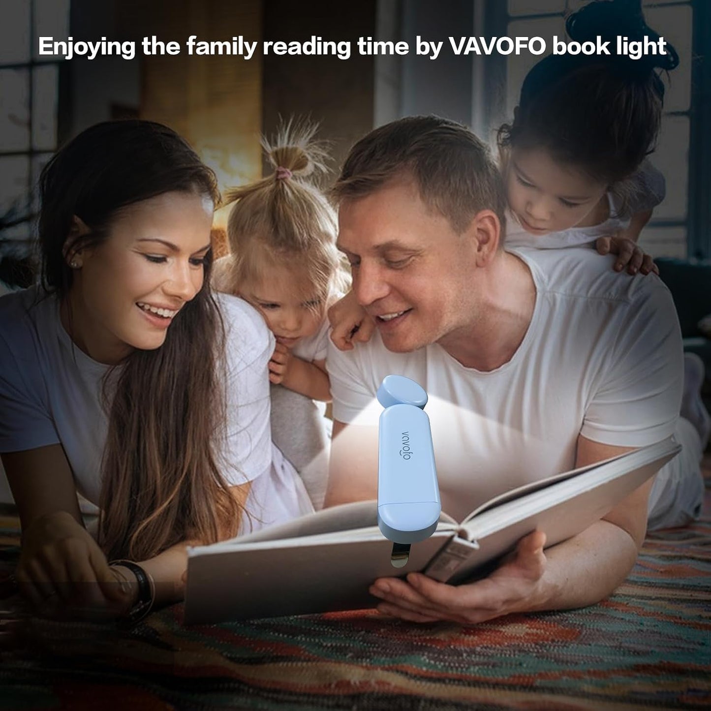 VAVOFO USB Rechargeable Book Light, Blue Light Blocking, Amber Clip-On Bookmark Shaped Reading Light, Eye Care 6 LEDs With 9 Lighting Modes for Bookworms (Grey)