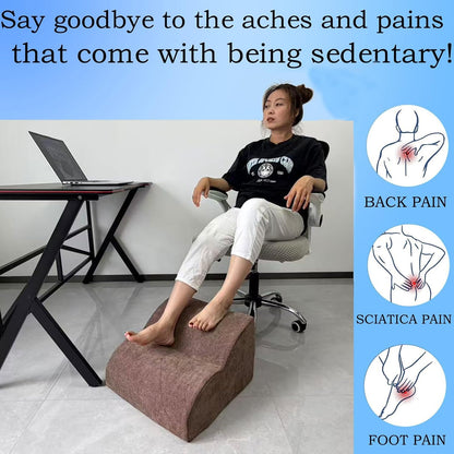 Foot Rest for Under Desk at Work.Multifunctional 3-Tier Foot Stool,with Washable Footrest.for Under Desk,Office Chair Gaming Chair & Sofa,Leg Elevation Pillow,Supports Posture -Dark Grey