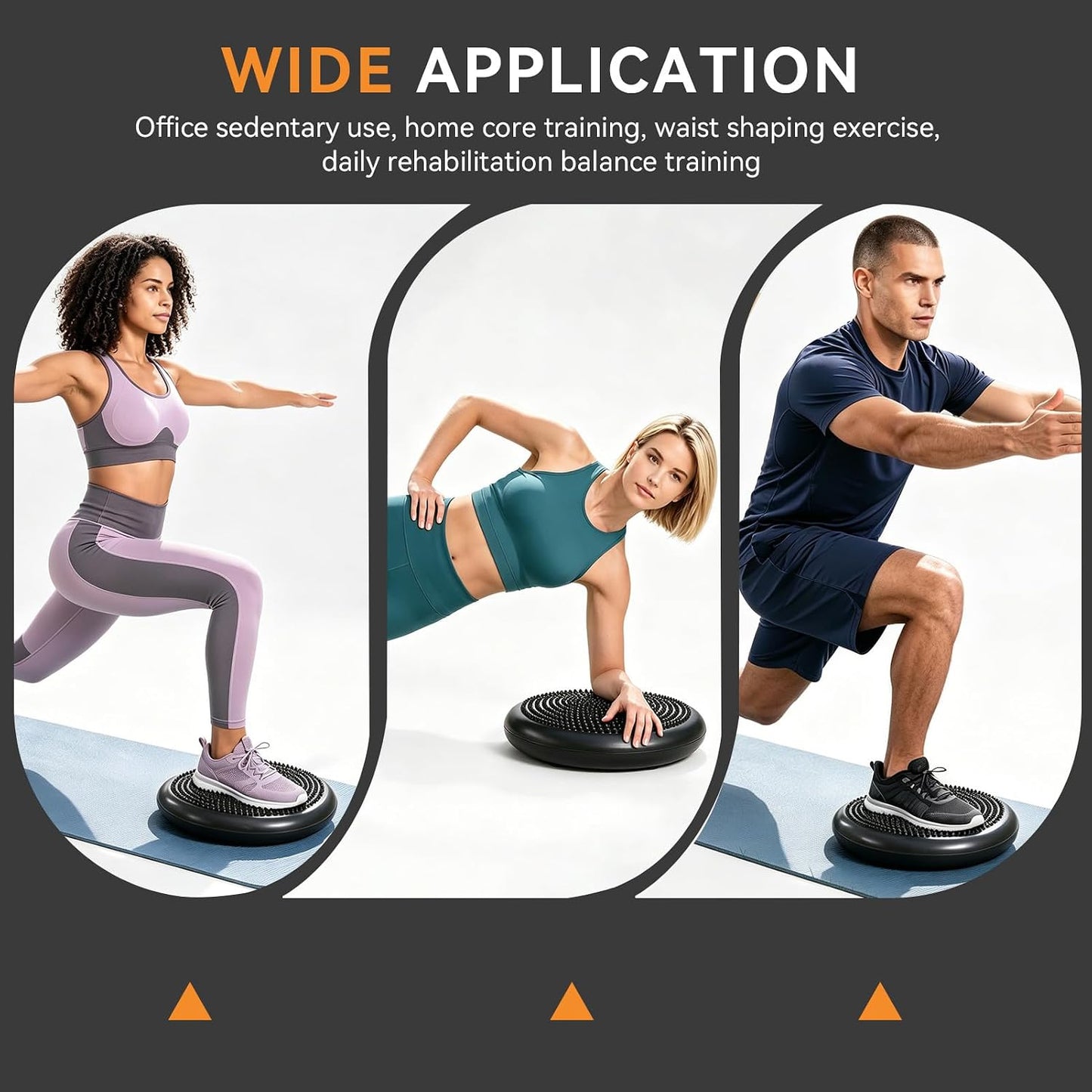 Balance Disc Training Dynadisc, PVC Core Strengthening Workout Cushion Non Slip 34cm Stability Disc with Inflator for Balance Training Massage