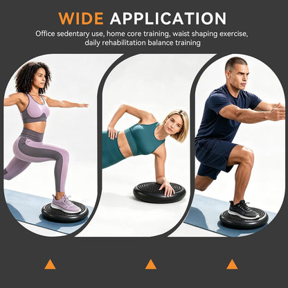 Balance Disc Training Dynadisc, PVC Core Strengthening Workout Cushion Non Slip 34cm Stability Disc with Inflator for Balance Training Massage
