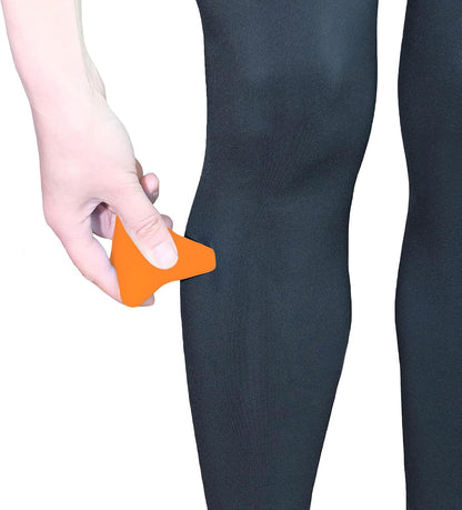 Manual Trigger Point Massage Tool. Small Massager Ball for Deep Tissue Myofascial Release Physical Therapy Foot Plantar Fasciitis Pain Relief Muscle Knot Psoas Hip Flexor Iliacus Release 3×2.6″(Blue)