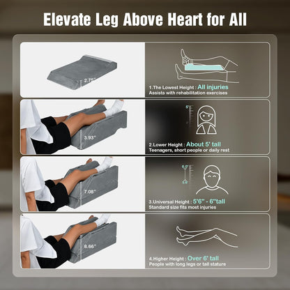 LightEase Memory Foam Leg Support and Elevation Pillow for After Surgery