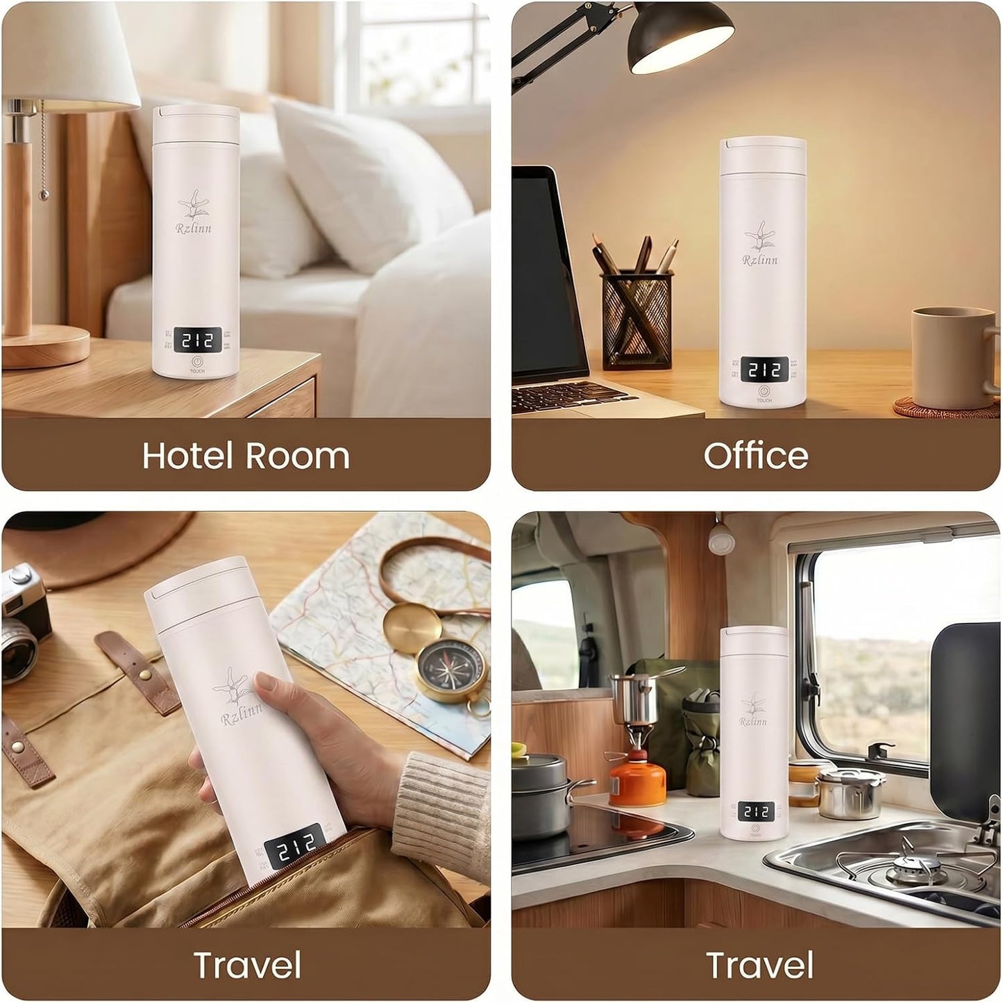 Portable Electric Kettle For Travel, 120V, 450ml, 4 Temperature Control