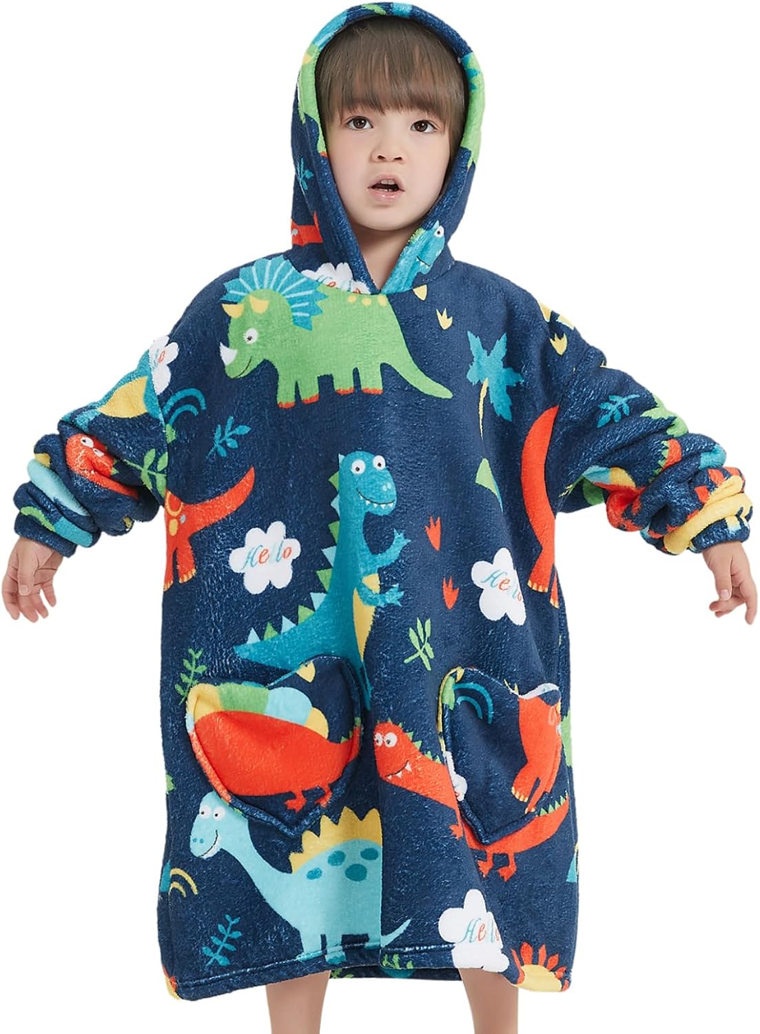 Fiosnow Glow in the Dark Unicorn Blanket Hoodies for Kids 6-13YR Oversize Wearable Blanket Hoodies for Boys Girls Teens