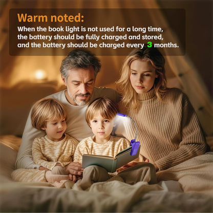 VAVOFO Clip On Book Light for Bed Kids, 7 LED Reading Light with 9-Level Warm Cool White Daylight, Eye Care Lamp with Power Indicator for Bookworms (Blue)