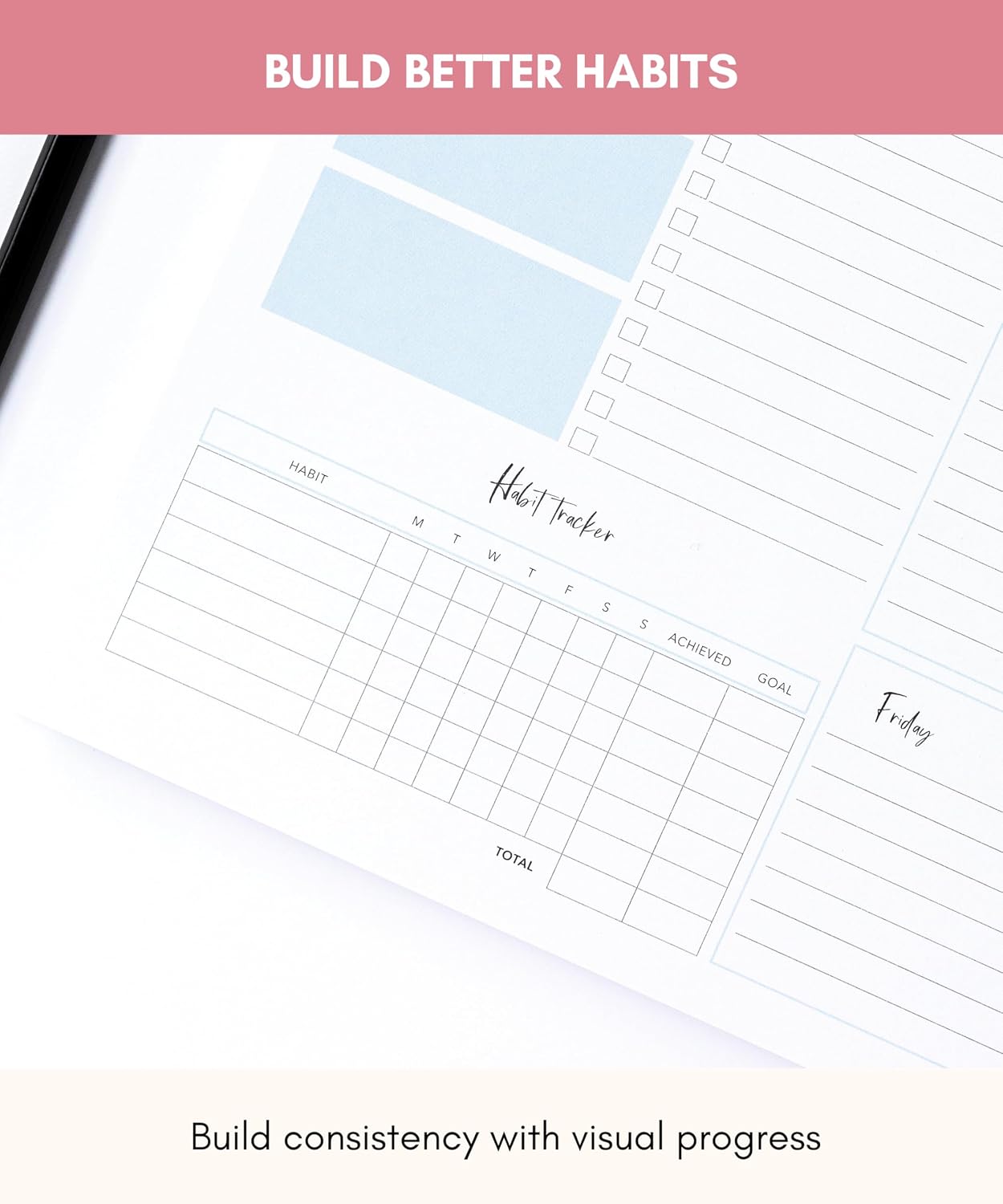 Lamare Weekly Planner Notepad – Premium Undated Weekly To Do List Notepad