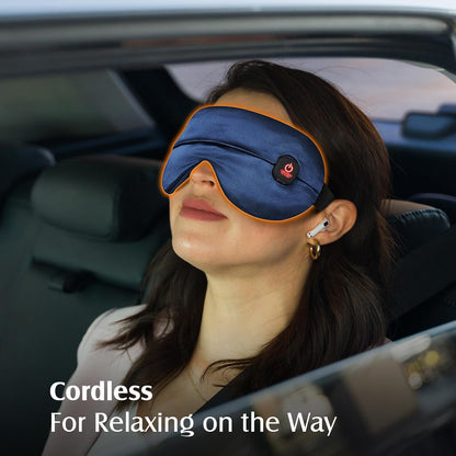 YFONG Cordless Heated Eye Mask for Dry Eyes, Warm Eye Compress, Blue