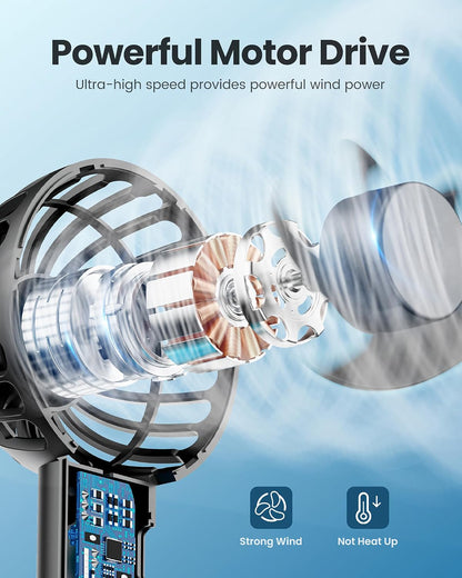 Gaiatop Mini Portable Fan, Small Personal Handheld Fan,Rechargeable
