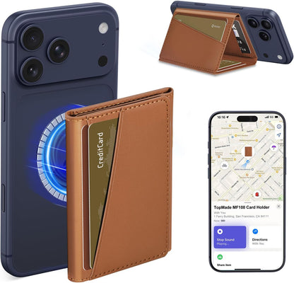 for Magsafe Wallet Work with Apple Find My, Strongest Magnetic Phone Wallet