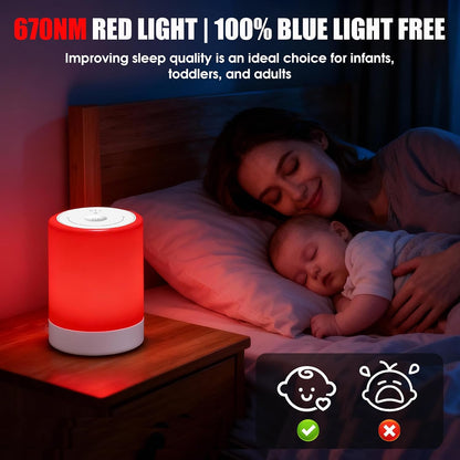 Red Light Therapy Sleep, Red Night Lights With 670nm Wavelength, Touch Control with 3 Distinct Color Modes, For Support Deep Relaxation and Improve Sleeping for Adult & Kid Bedroom, Gift