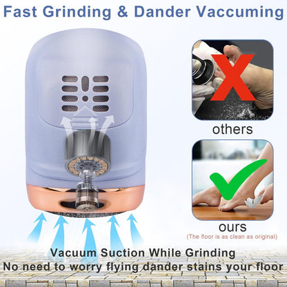 Electric Callus Remover for Feet with Vacuum, Professional Pedicure Tools Kit, Rechargeable Waterproof Foot File for Foot Care Deadskin Remover with 3Heads&2Speed,LCD Display