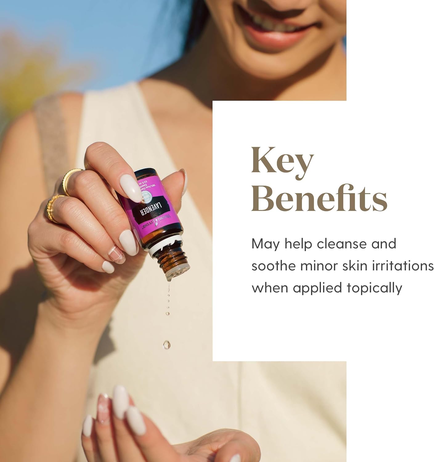Young Living Lavender Essential Oil | 15 ml | Soothing & Relaxing Aroma for Massage, Aromatherapy, & Skin Care | Calms the Mind & Enhances Relaxation | Authentic Fragrance for Perfume