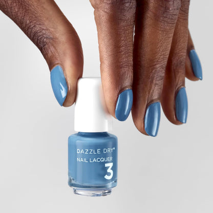 Dazzle Dry Mini Kit 4 Step System - Varsity Blues - A muted light denim. (5 Piece Kit / 5 Manicures)