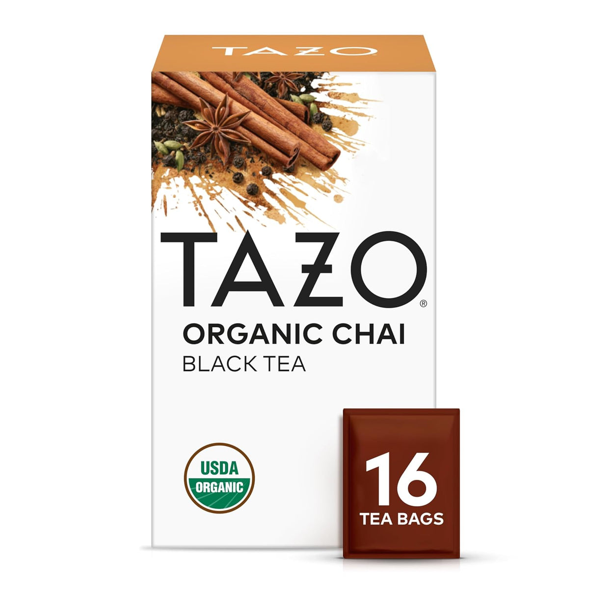 TAZO Organic Black Tea Variety Pack for Daily Wellness and Tea Enjoyment, Earl Grey, Chai, Awake English Breakfast, Vanilla Caramel Chai and Pumpkin Spice Chai (Variety Pack)
