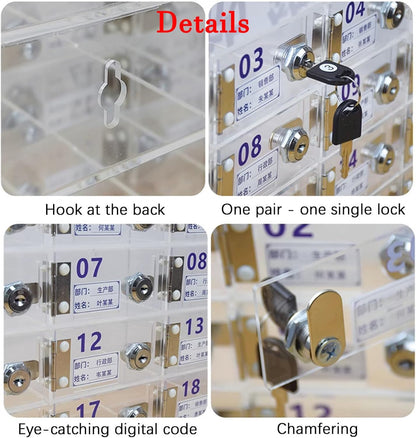 Mobile Phone Storage, Wall-Mounted Phone Charging Station with 30 Slots, Desk Phone Locker, Portable Phone Storage Box for 12/15/20/25/30/40/50 Devices,40slots