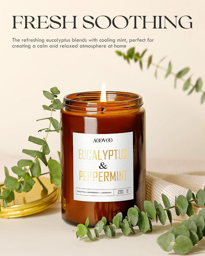 AOOVOO Coconut Vanilla Candles - 9 oz Scented Candles, Aromatherapy Candle, Soy Candle for Home Scented
