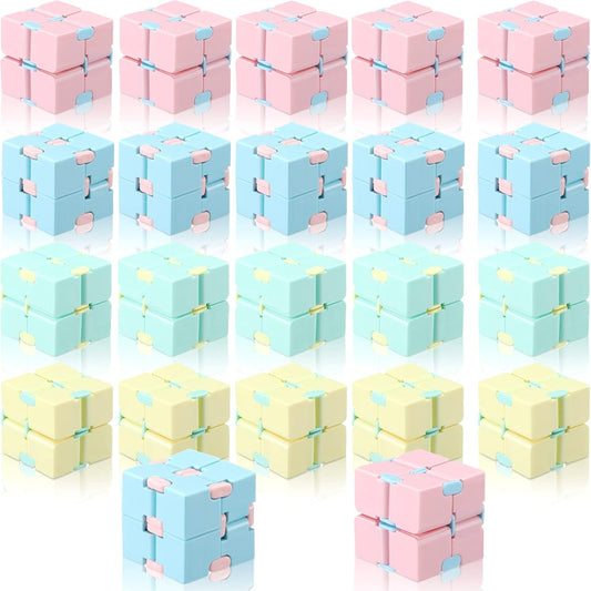 Civaner 22 Pieces Infinity Cube Fidget Toys for Kids Handheld Anxiety Relief Fidget Cube Blocks for Teens Boys Girls Adults Relieve Stress Gifts and Kill Time(Multicolored)