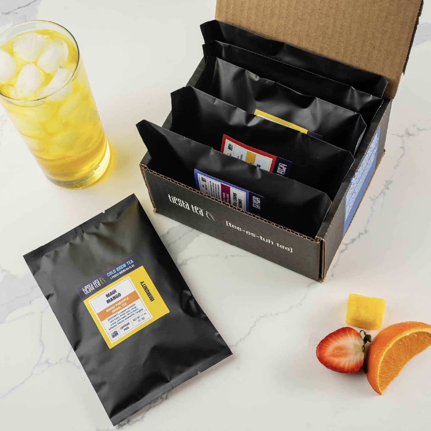 Tiesta Tea - 8 Herbal & Rooibos Sampler Dry Flight Set, Loose Leaf, No Caffeine, Makes Hot and Iced, Assorted Tea Sets with Herbal, Chai, Fruit Blends & More, 8 Resealable Sample Pouches