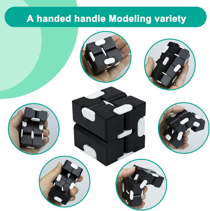 Infinity Cube Fidget Toy Stress Relieving Fidgeting Game for Kids and Adults,Cute Mini Unique Gadget for Anxiety Relief and Kill Time (Macaron Blue)