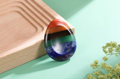 CrystalTears Tiger's Eye Thumb Worry Stone Healing Crystal Pocket Palm Stone Worry Stones for Anxiety Stress Relief