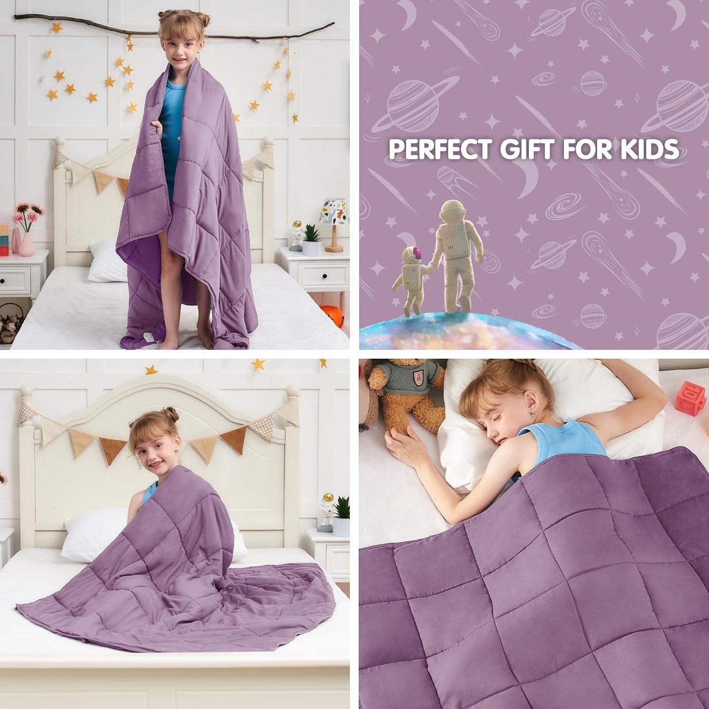 yescool Weighted Lap Pad 2 Pounds Weighted Lap Blanket, Space Plane Small Weighted Blanket, Weighted Throw Blanket Gifts for Travel Indoor Outdoor, 20"x30"