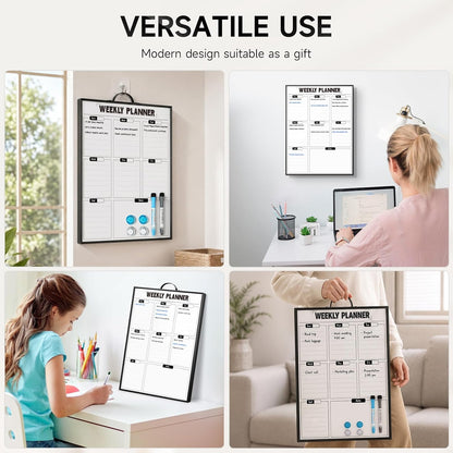 Weekly Calendar Whiteboard 16"x12" with Handle
