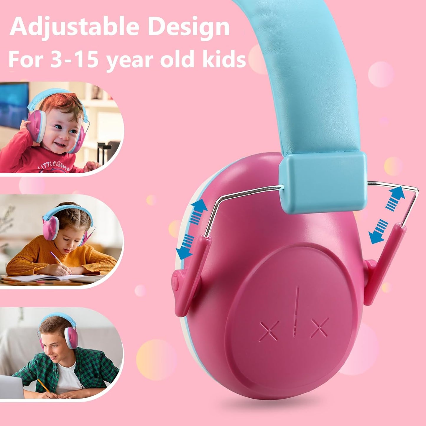 ProCase Kids Noise Cancelling Headphones, Kids Ear Protection Monster Jam Truck, Fireworks Hearing Protection Noise Reduction, Noise Canceling Earmuffs for Sensory Autism Toddler Children -Red