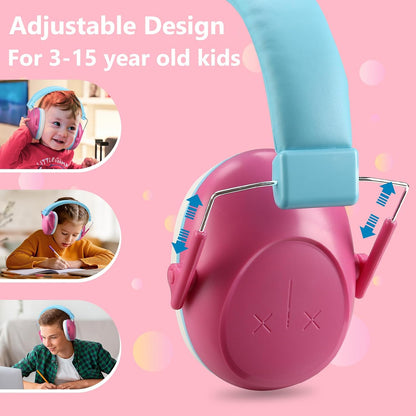 ProCase Kids Noise Cancelling Headphones, Kids Ear Protection Monster Jam Truck, Fireworks Hearing Protection Noise Reduction, Noise Canceling Earmuffs for Sensory Autism Toddler Children -Red
