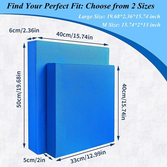 High-Density Balance Pad, Extra Large Balance Pad for Physical Therapy, TPU Foam Balance Board for Rehabilitation Stability Workout Knee and Ankle Exercise