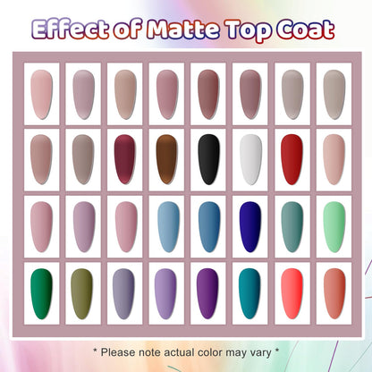 JODSONE Gel Nail Polish Kit 60 PCS with U V Light Soak off Base Top Coat 55 Shine Colors Gel Nail Kit Bright and Dark Brown Wine Red Series Manicure Set for Women and Girls