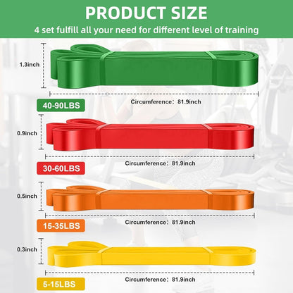 Exercise Bands Resistance Bands for Working Out,Pull Up Bands Set,at Home Workout Equipment,Workout Bands for Men and Women,Stretch Bands for Exercise
