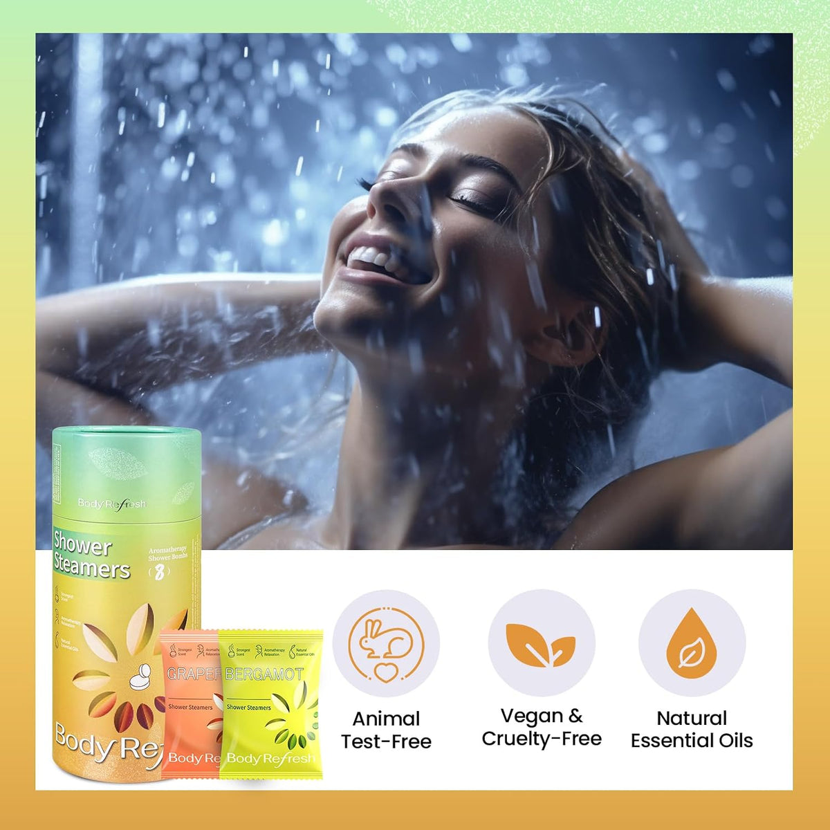 Shower Steamers Aromatherapy 8 Pack - Shower Bombs with Natural Essential Oils, Gifts for Women Mom Wife Men, Birthday Gifts for Women,Self Care, Relaxation, Home Spa, Travel Essentials