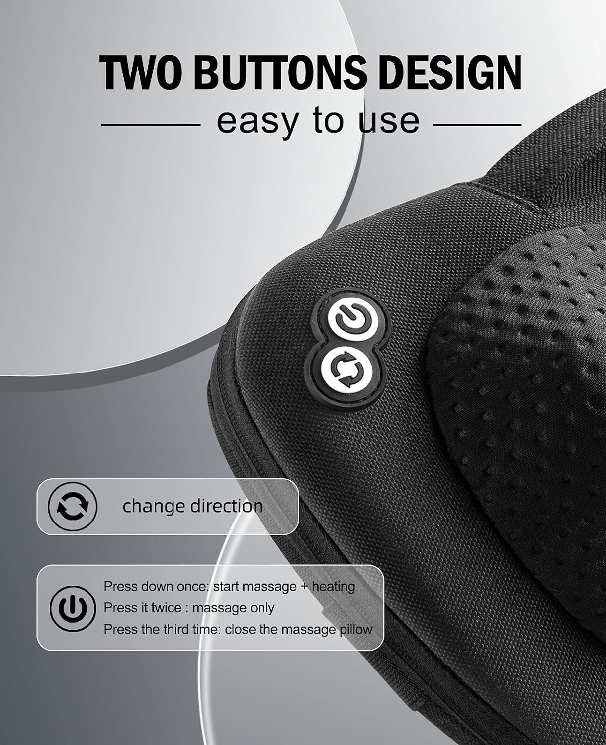 VIKTOR JURGEN Shiatsu Back Massager with Heat – Deep Tissue Massage for Neck, Shoulder, Back Pain Relief, Electric Kneading 3D Massage Pillow, Christmas for Men Women Dad Wife Mom Gifts (NOT Cordless)