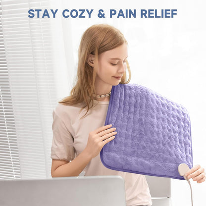 Heating Pad for Back, Neck, and Shoulder Pain Relief, Electric Heat Pad with 6 Heat Levels, Moist Heat Option, Auto Shut-Off, Birthday Christmas Gifts for Women Men Mom Dad Grandma, Gifts for her