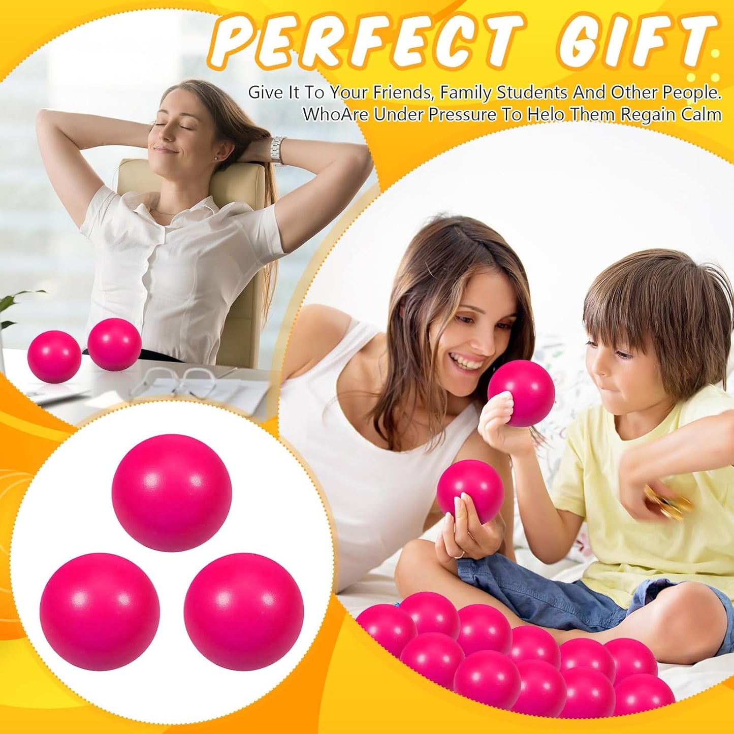 12 Pcs Blue Foam Stress Ball Squeeze Stress Relief Balls for Kids and Adults Hand Exercise Sensory Relief Toys for Anxiety ADHD Autism （Blue）