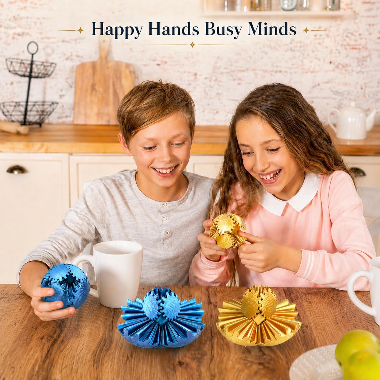 Gear Ball Fidget Toys Steampunk Gear Sphere Stress Relief for Kids Adults 3D Printed Unique Funny Birthday Gift for Christmas White Elephant Stocking Stuffer Easter (Ombre Purple, Dia. 2.5" )