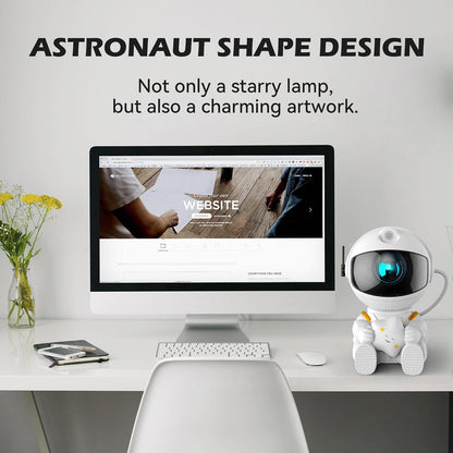 FSSQLBFLC Astronaut Galaxy Projector, Night Light for Kids, Space-Theme