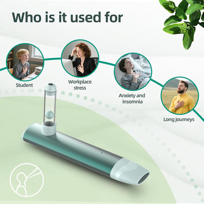 Natural Breathing Exerciser Trainer for Anxiety Relief, Mindfulness, and Sleep – Slow Exhale Calming Tool for Kids and Adults(Fresh Green)