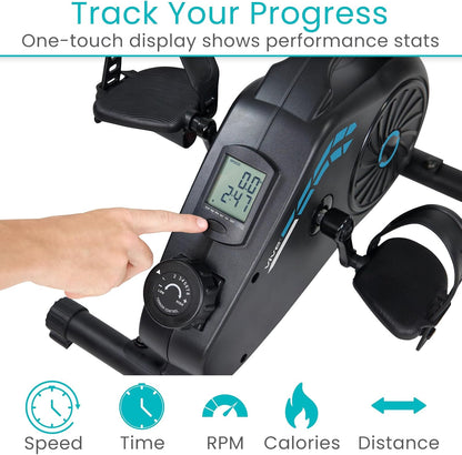 Vive Under Desk Bike Pedal Exerciser - Stationary Exercise Leg Peddler - Low Impact, Portable Mini Cycle Bike for Under Your Office Desk - For Arm or Foot - Small, Sit-Down Recumbent Equipment Machine