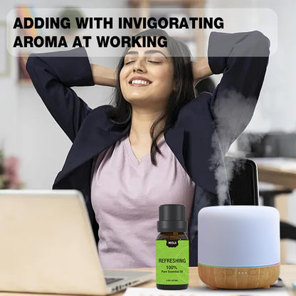 Essential Oils Set Top 6 Aromatherapy-Essential Oils for Diffuser for Home,Air Freshening Diffuser Oils Scents for Aromatherapy,Laundry,Candle&Soap Making,Humidifiers 6 X 10ML