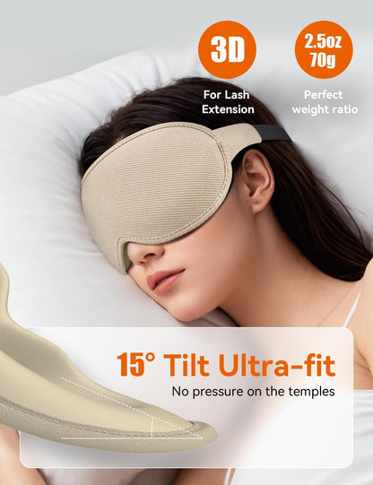 Sleep Mask, EVA BELLE Heated Eye Mask, Electric Sleeping Eye Mask, Warm Eye Compress Mask for Stye Relief, Adjustable Temperature & Timer, Electric Eye Heating Pad for Men Women-Graphene Heating