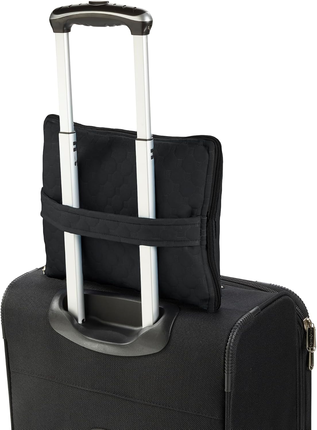 Lewis N. Clark Ultimate Comfort Set + Portable Travel Kit for Airplane, Includes Inflatable Pillow + Zippered Carrying Case, Cozy Fleece Blanket, Eye Mask for Sleeping & Foam Ear Plugs, Black