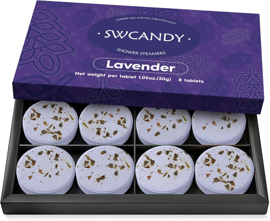 SWCANDY Lavender Shower Steamers 8 Pack, Home Spa Self Care