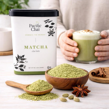 Pacific Chai Spiced Chai Latte Mix, Instant Chai Tea Latte Drink Mix, Gluten Free, Kosher Certified Powder Beverage, Café Style Chai Latte, 9 oz (Pack of 3)