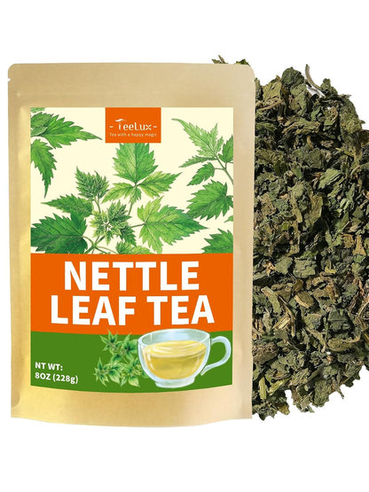 TeeLux Nettle Leaf Tea, Stinging Nettle Tea Loose Leaf, Caffeine Free, 8oz