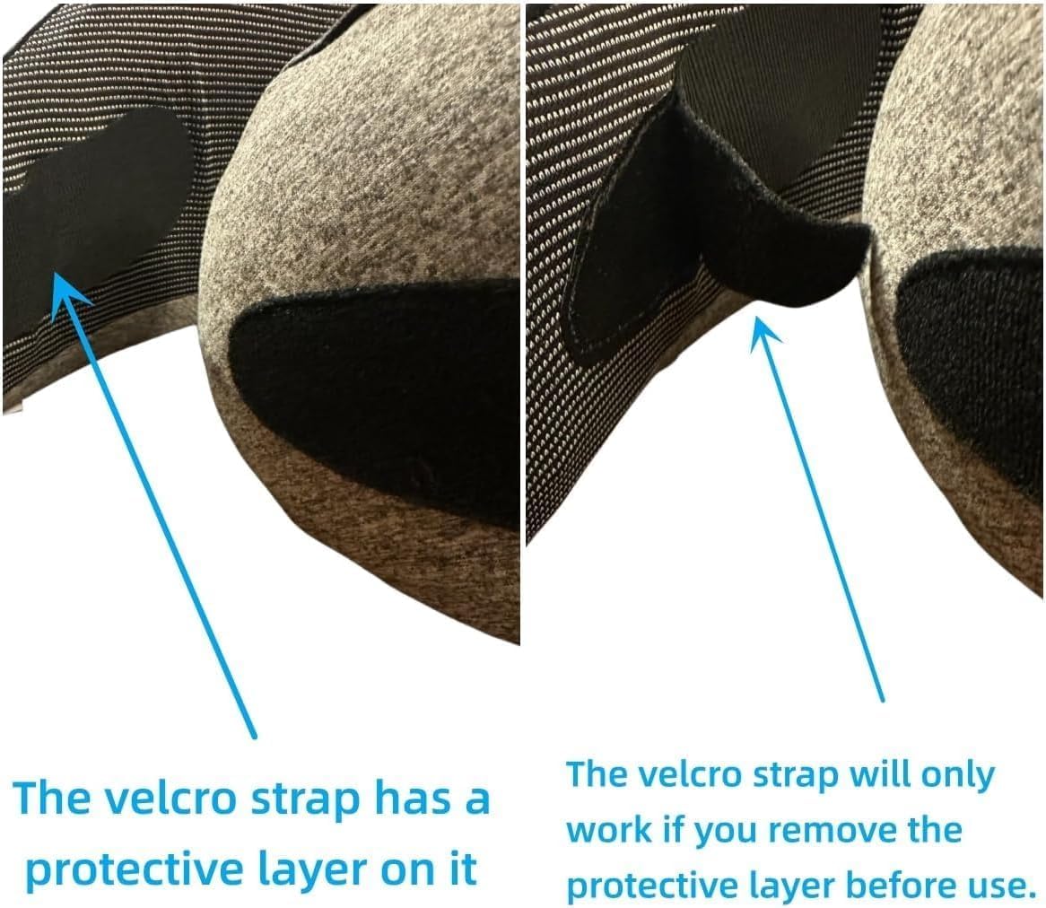 WEERSHUN Travel Pillow for Airplanes, 2026 New Memory Foam Neck Pillow with Chin Wrap for Traveling, Suitable for Airplanes, Offices and Cars (Dark Gray)