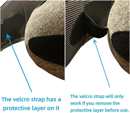 WEERSHUN Travel Pillow for Airplanes, 2026 New Memory Foam Neck Pillow with Chin Wrap for Traveling, Suitable for Airplanes, Offices and Cars (Dark Gray)
