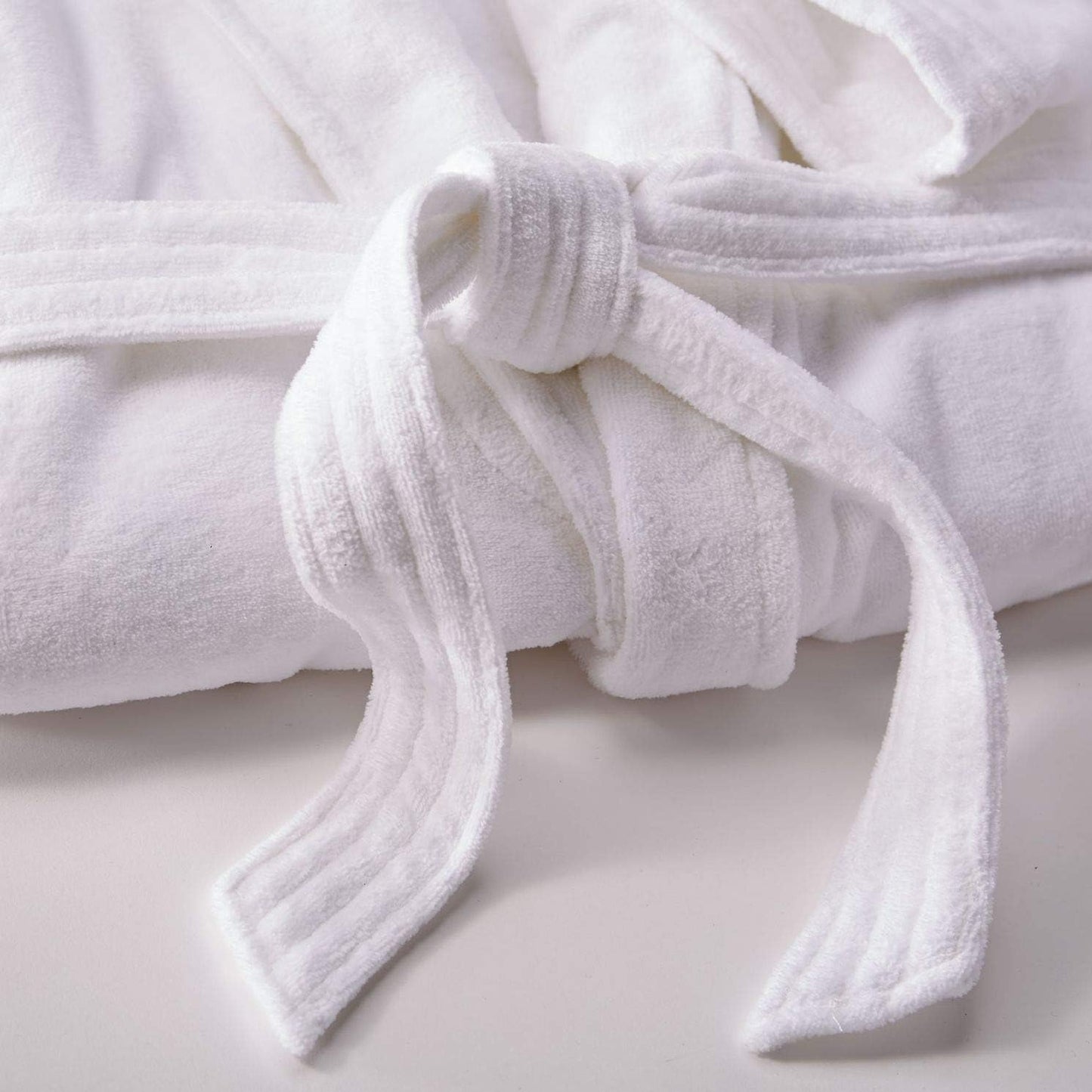 Marriott Terry Velour Bathrobe - Luxury 100% Cotton Hotel Spa Robe - Plush, Absorbent, Machine Washable - Shawl Collar, One Size